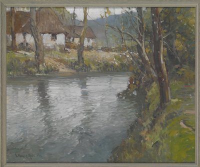 Grijze dag in Normandië, ca. 1910 door George Ames Aldrich
