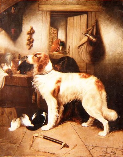 De keuken van de jachtopziener door George Armfield