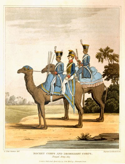 Raketkorps en Dromedaris Korps, Bengaals leger 1817, uit 