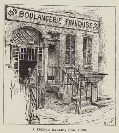 Een Franse bakkerij, New York door George Augustus Sala