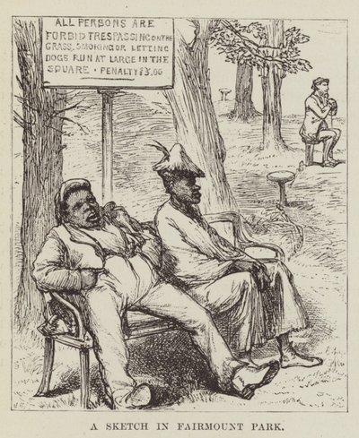 Een schets in Fairmount Park door George Augustus Sala
