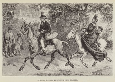 Een slavenhandelaar die terugkeert van de markt door George Augustus Sala