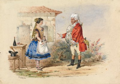 Adina en Dr. Dulcamara, Scène uit Donizetti