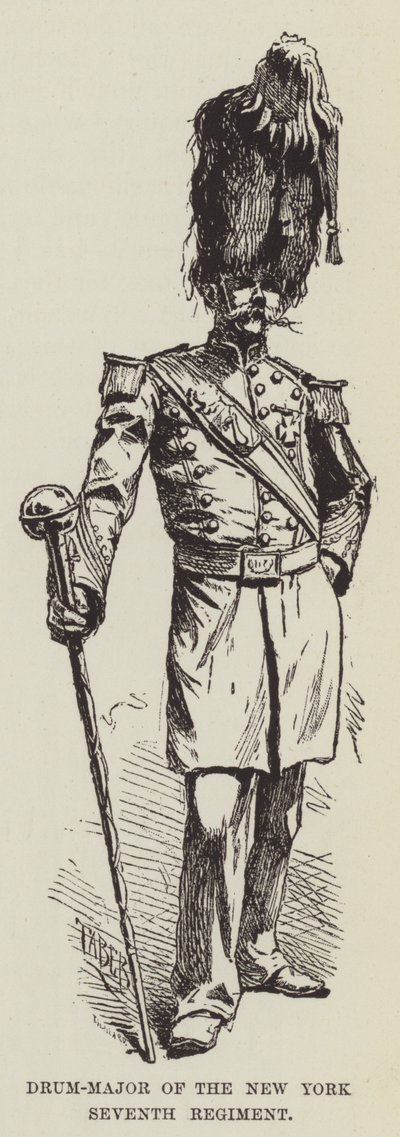 Tamboer-majoor van het zevende regiment van New York door George Augustus Sala