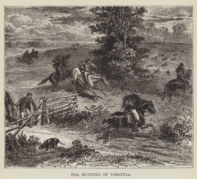 Vossenjacht in Virginia door George Augustus Sala