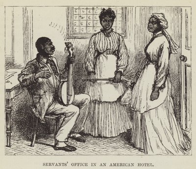 Dienstbodekantoor in een Amerikaans hotel door George Augustus Sala