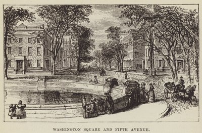 Washington Square en Fifth Avenue door George Augustus Sala