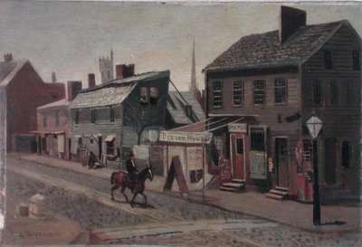 Z.W. Hoek van 13th en Race Street, c.1875 door George Bacon Wood