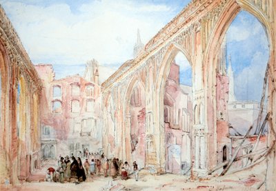 Overblijfselen van het Lagerhuis na de Brand in November 1834 door George Balmer