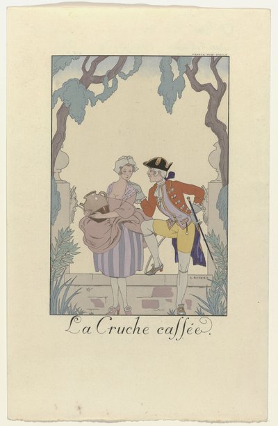 Falbalas et Fanfreluches pour 1925 : La Cruche caffée door George Barbier