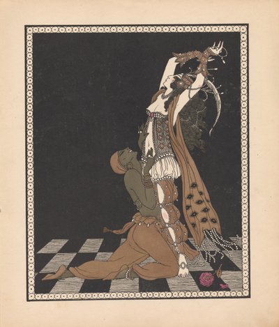 Ida Rubinstein en Vaslav Nijinsky in het ballet Scheherazade door George Barbier