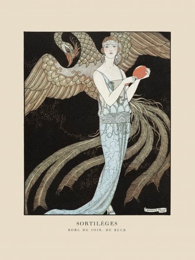 Sortilèges-avondjurk, De Beer (1922) Door George Barbier door George Barbier