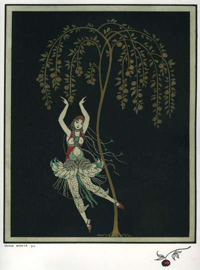 Tamara Karsavina in het ballet De Vuurvogel van I. Stravinsky door George Barbier