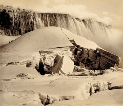 De watervallen in de winter door George Barker