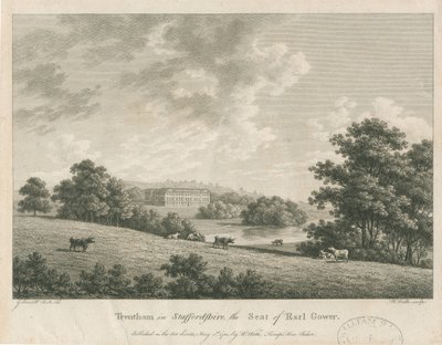 Trentham Hall (gravure) door George Barrett
