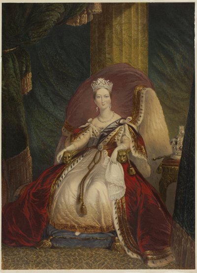 Victoria, koningin van Groot-Brittannië, India, enz. door George Baxter