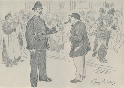 Politie en het Volk, 1920 door George Belcher