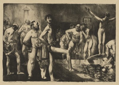 Zakelijk herenbad door George Bellows