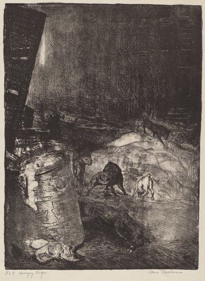 Hongerige Honden, tweede steen door George Bellows