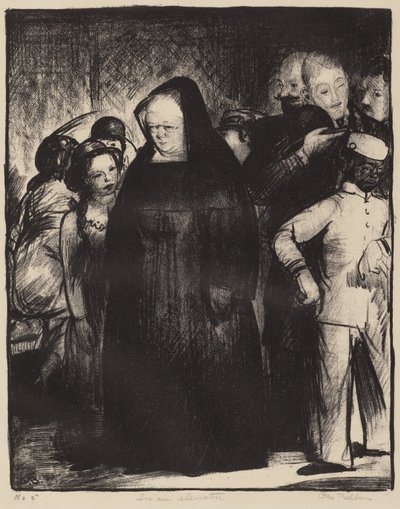 In een Lift door George Bellows