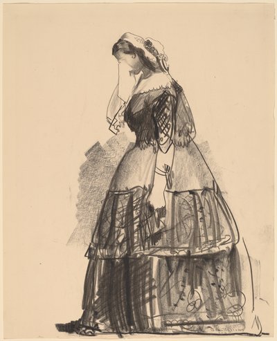 Dame van 1860 - De actrice door George Bellows