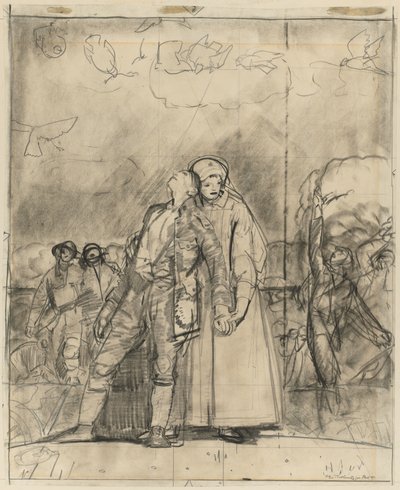 De avond van de overwinning door George Bellows