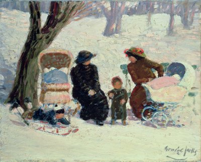 Kindermeisjes, High Bridge Park door George Benjamin Luks
