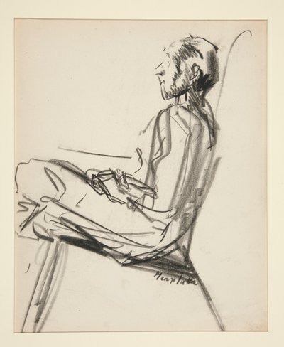 Zittende man door George Benjamin Luks