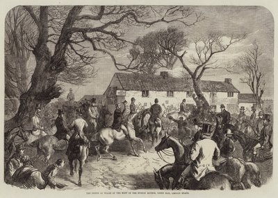 De Prins van Wales bij de Bijeenkomst van de Burton Hounds, Green Man, Lincoln Heath door George Bouverie Goddard