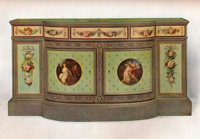Secretaire commode, ca. 1785 door George Brookshaw