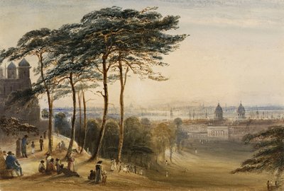 Greenwich vanaf Observatory Hill, c.1850 door George Bryant Campion