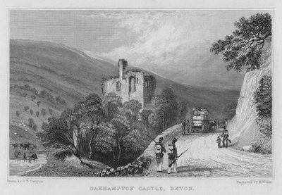 Oakhampton Kasteel, Devon door George Bryant Campion