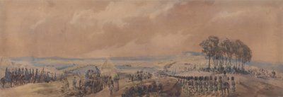 Troepen keren terug naar het kamp in Chobham door George Bryant Campion