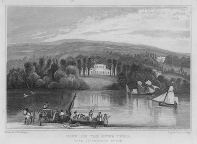 Uitzicht op de rivier Teign, bij Teignmouth, Devon door George Bryant Campion