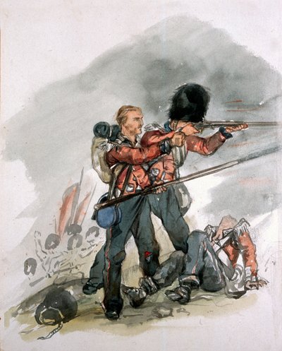 Laatste stand van twee gardisten in de strijd, ca. 1854 door George Cadogan