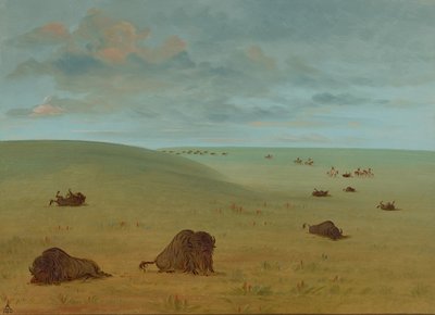 Na de Buffeljacht - Sioux, 1861-1869 door George Catlin
