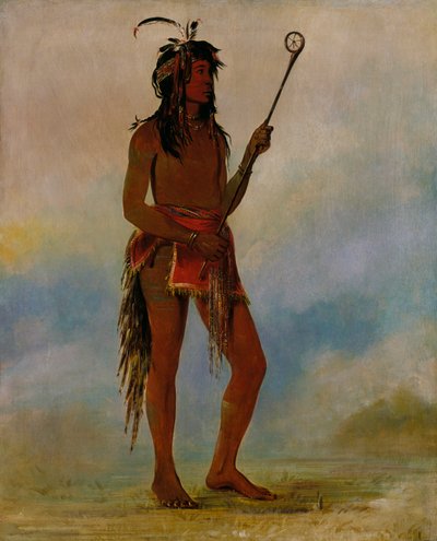 Ah-nó-je-nahge, Hij Die Aan Beide Kanten Staat, een Uitstekende Balspeler door George Catlin