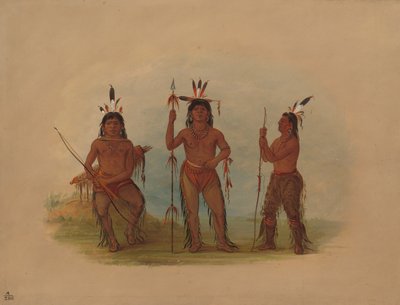 Alaeutische Hoofdman en Twee Krijgers, 18551869 door George Catlin