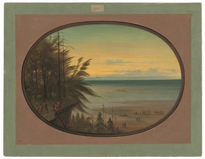Een Indiase ladder - Nayas Indianen door George Catlin