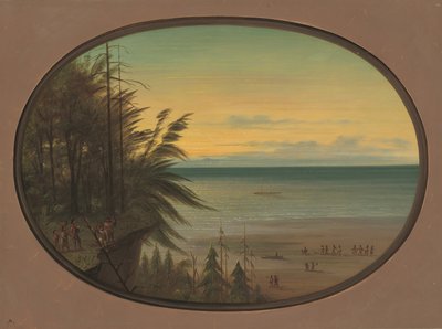 Een Indiaanse ladder - Nayas Indianen, 1855-1869 door George Catlin