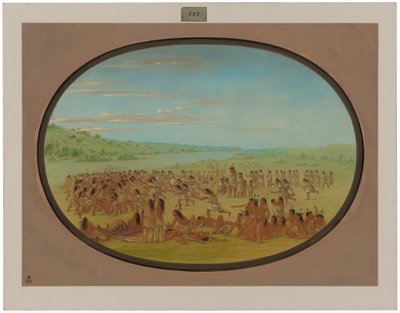 Balspel van de Vrouwen - Sioux door George Catlin