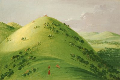 Prachtige Prairie Bluffs, Boven Mississippi door George Catlin