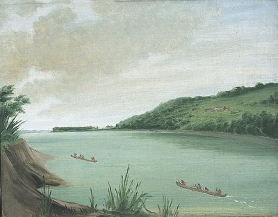 Belle Vue, Indiaans agentschap van majoor Dougherty, 870 mijl boven St. Louis door George Catlin