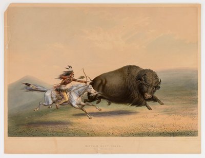 Buffeljacht, jacht--nr. 5 door George Catlin