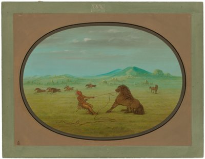 Wilde paarden vangen - Pawnee door George Catlin