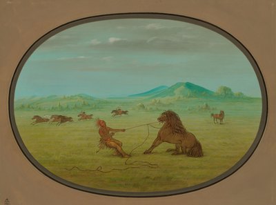 Wilde Paarden Vangen - Pawnee, 18611869 door George Catlin