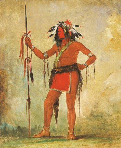 Cáh-be-múb-bee, Hij die overal zit, een dappere door George Catlin