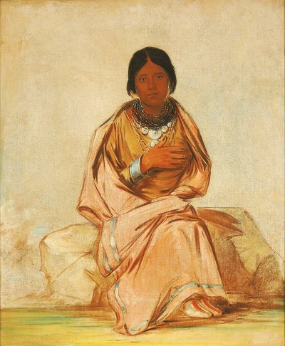 Chee-a-ex-e-co, Dochter van Hert zonder Hart door George Catlin