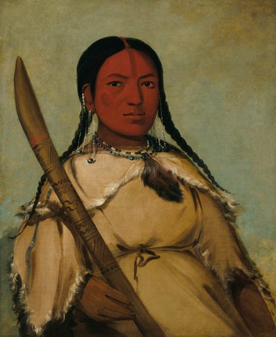Chin-cha-pee, vuurkever die kruipt, vrouw van duiveneierkop door George Catlin