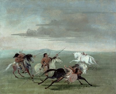 Comanche Daden van Krijgshaftigheid te Paard door George Catlin